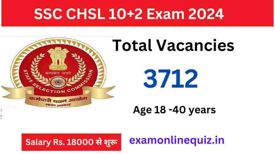 SSC CHSL 10+2 Exam 2024