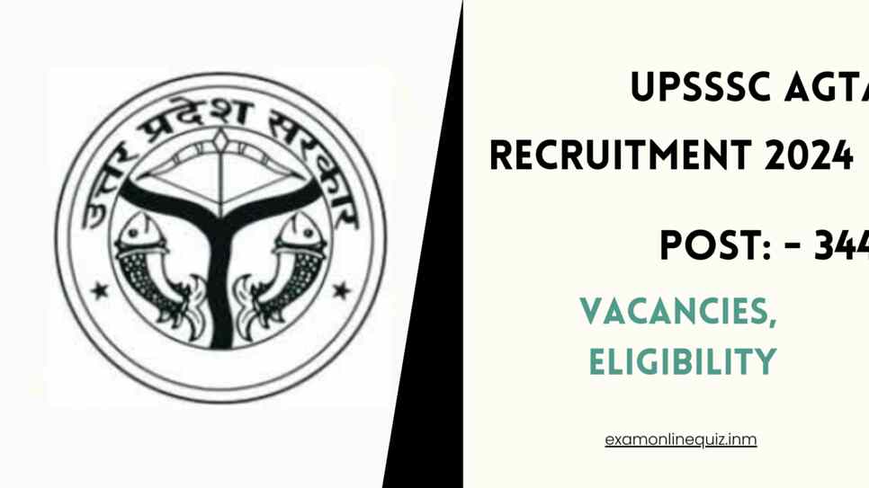 UPSSSC AGTA Recruitment 2024, 3446 Vacancies